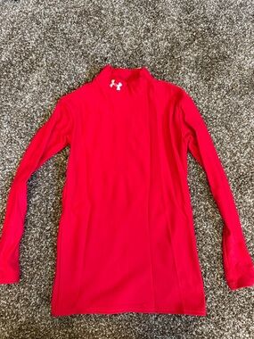 Under Armour Bright Red Fitted Long Sleeve Training Top